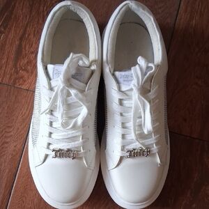 Juicy Couture White and Silver Sneakers